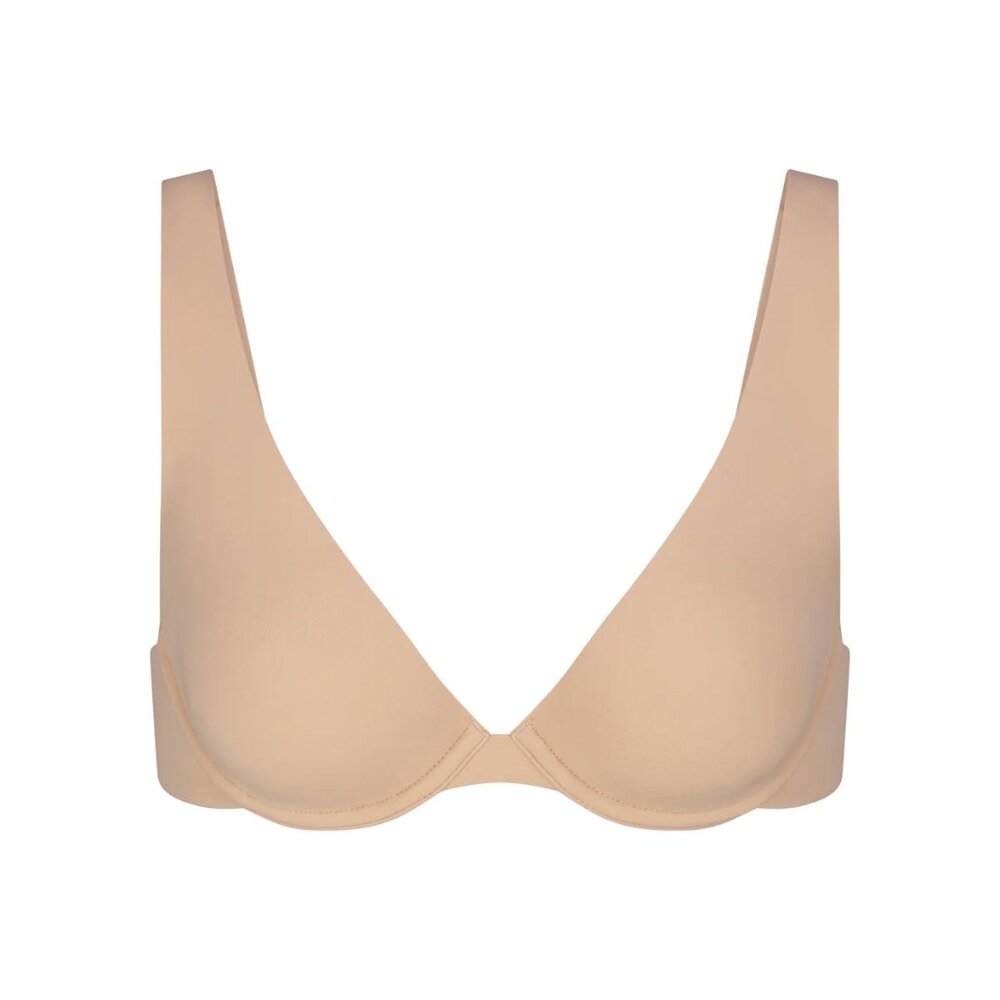 SKIMS Fits everybody high Apex bra 34B Clay (unlined) NWT